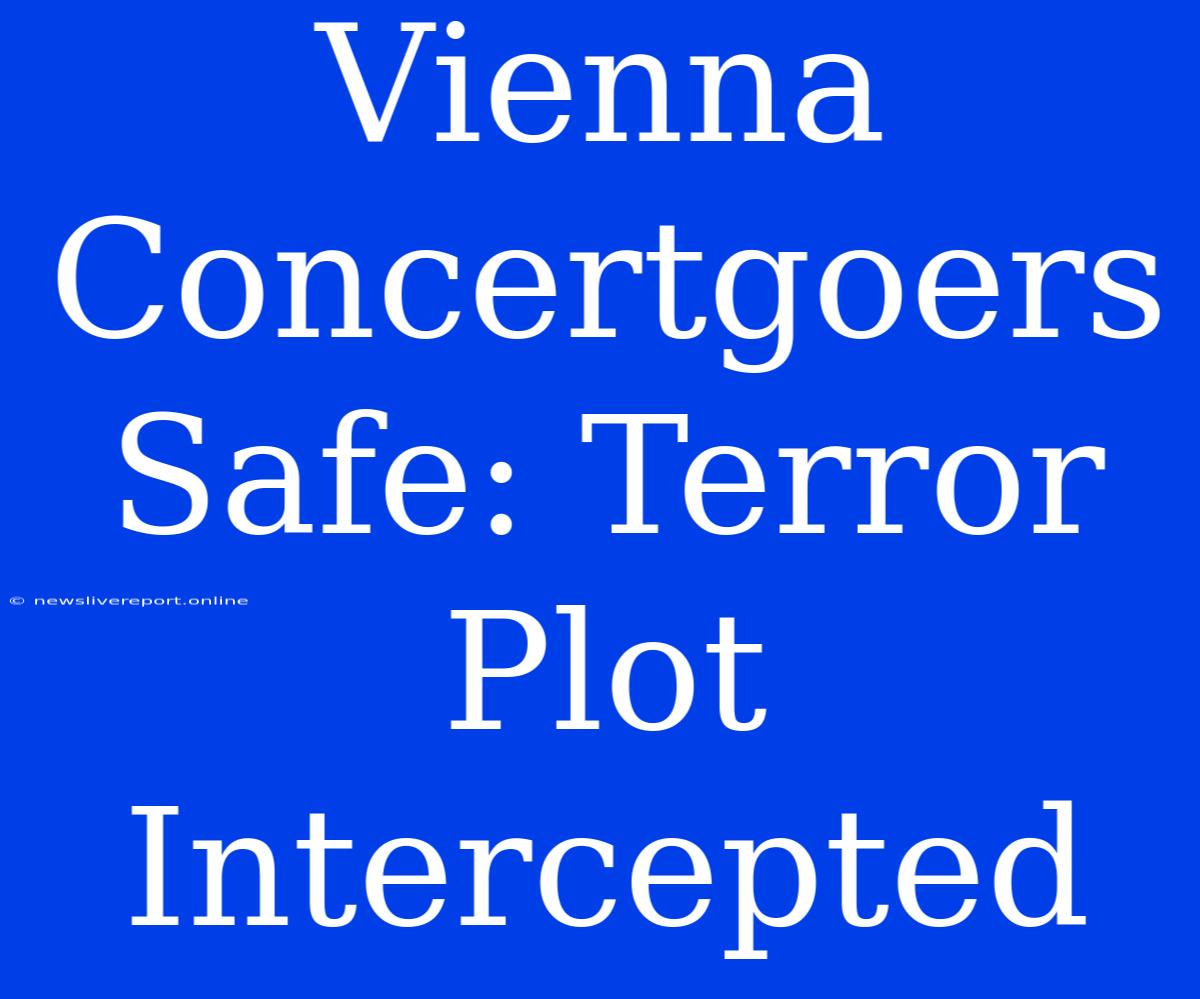 Vienna Concertgoers Safe: Terror Plot Intercepted