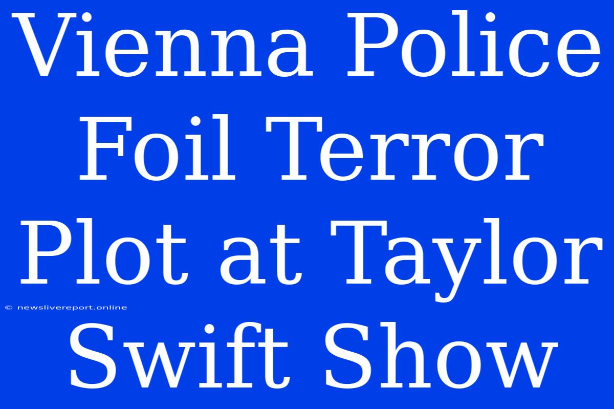 Vienna Police Foil Terror Plot At Taylor Swift Show