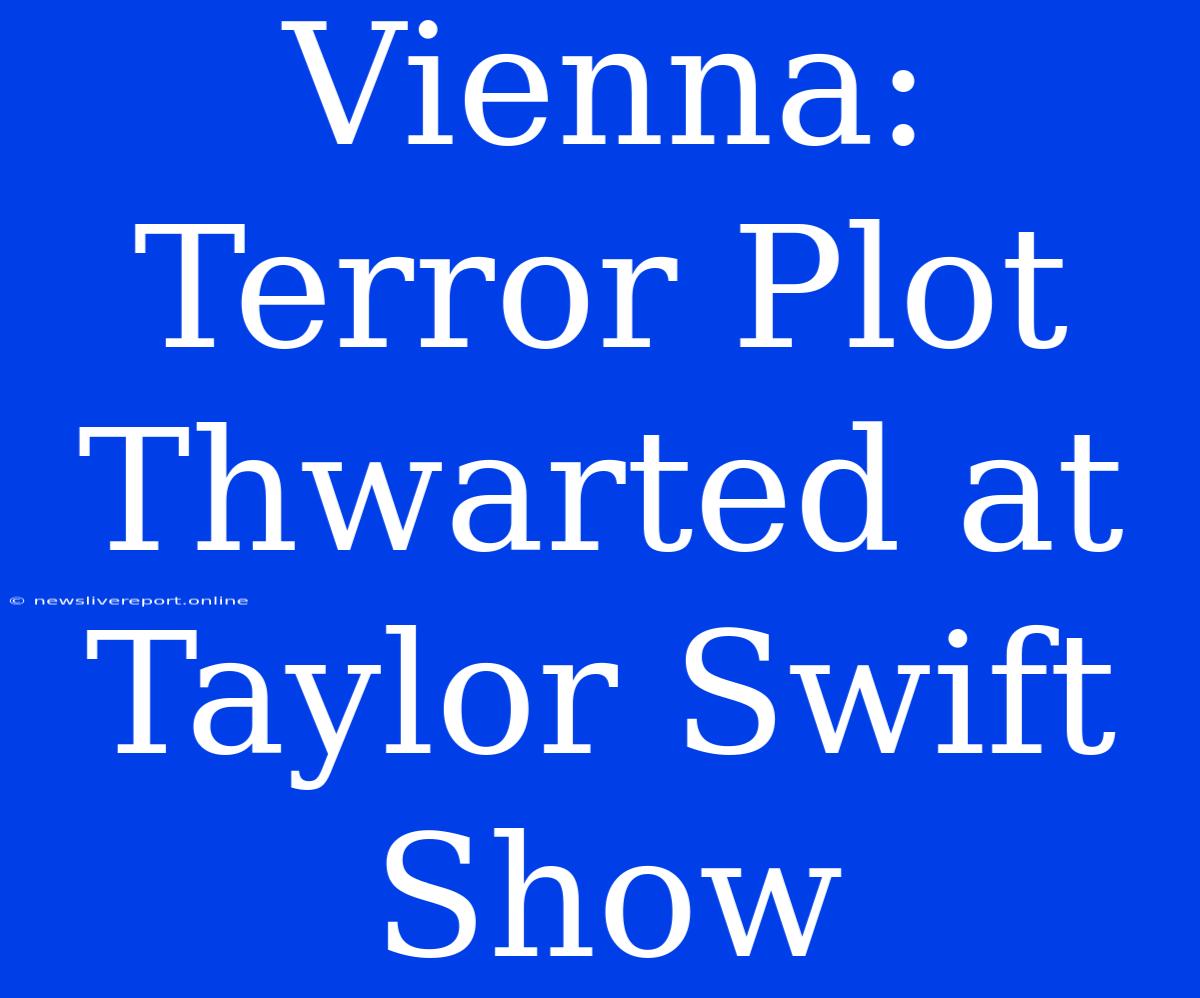 Vienna: Terror Plot Thwarted At Taylor Swift Show