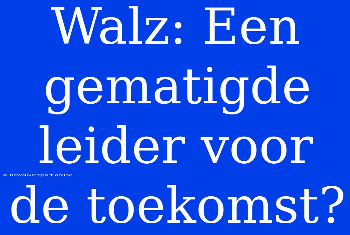 Walz: Een Gematigde Leider Voor De Toekomst?