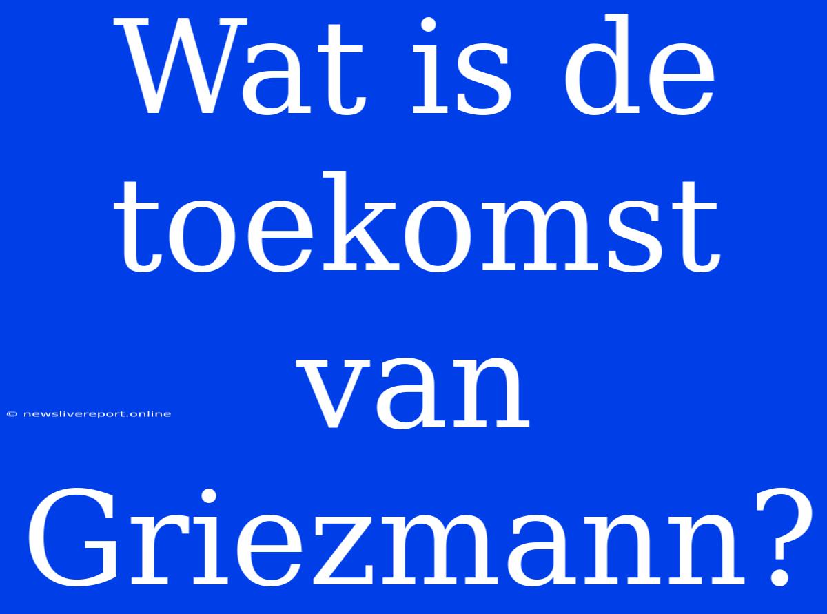 Wat Is De Toekomst Van Griezmann?