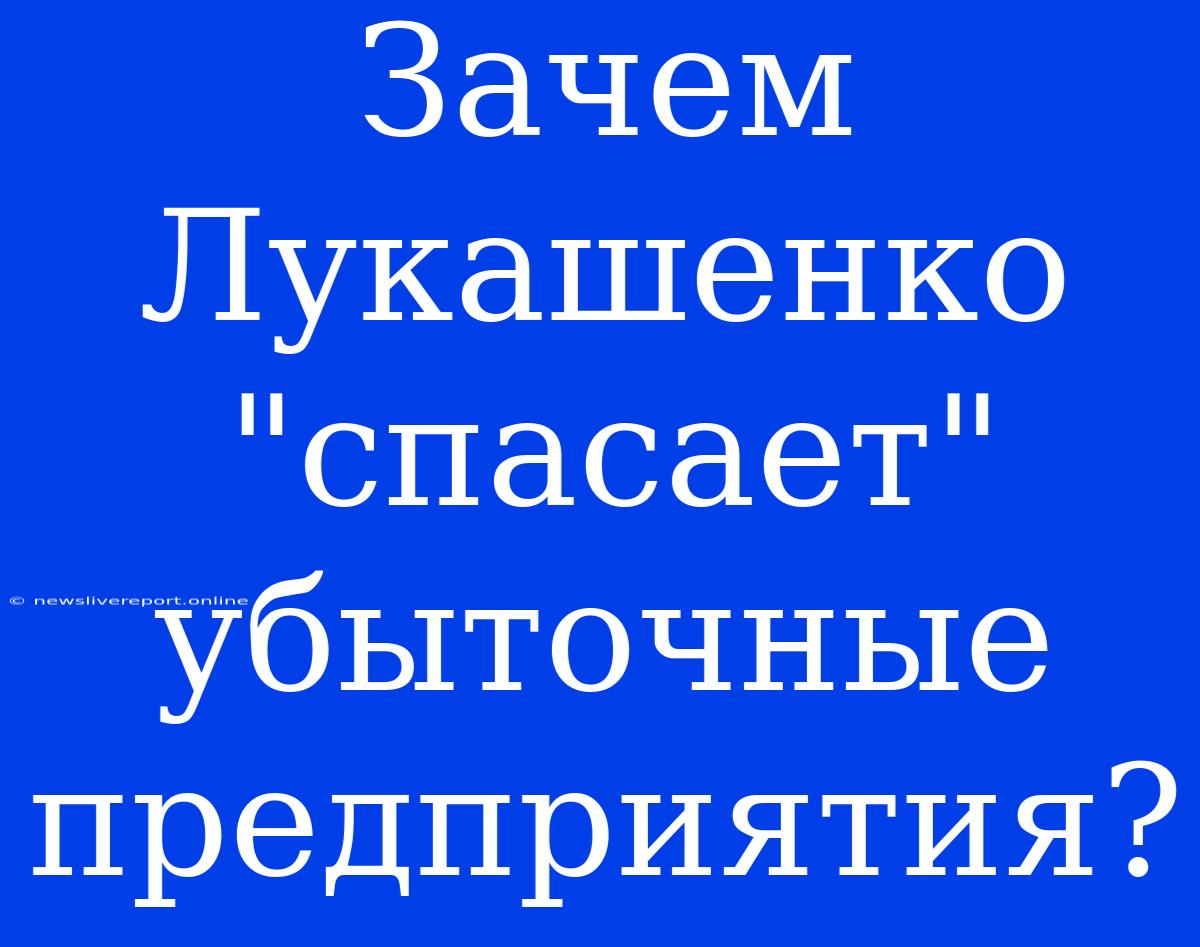 Зачем Лукашенко 