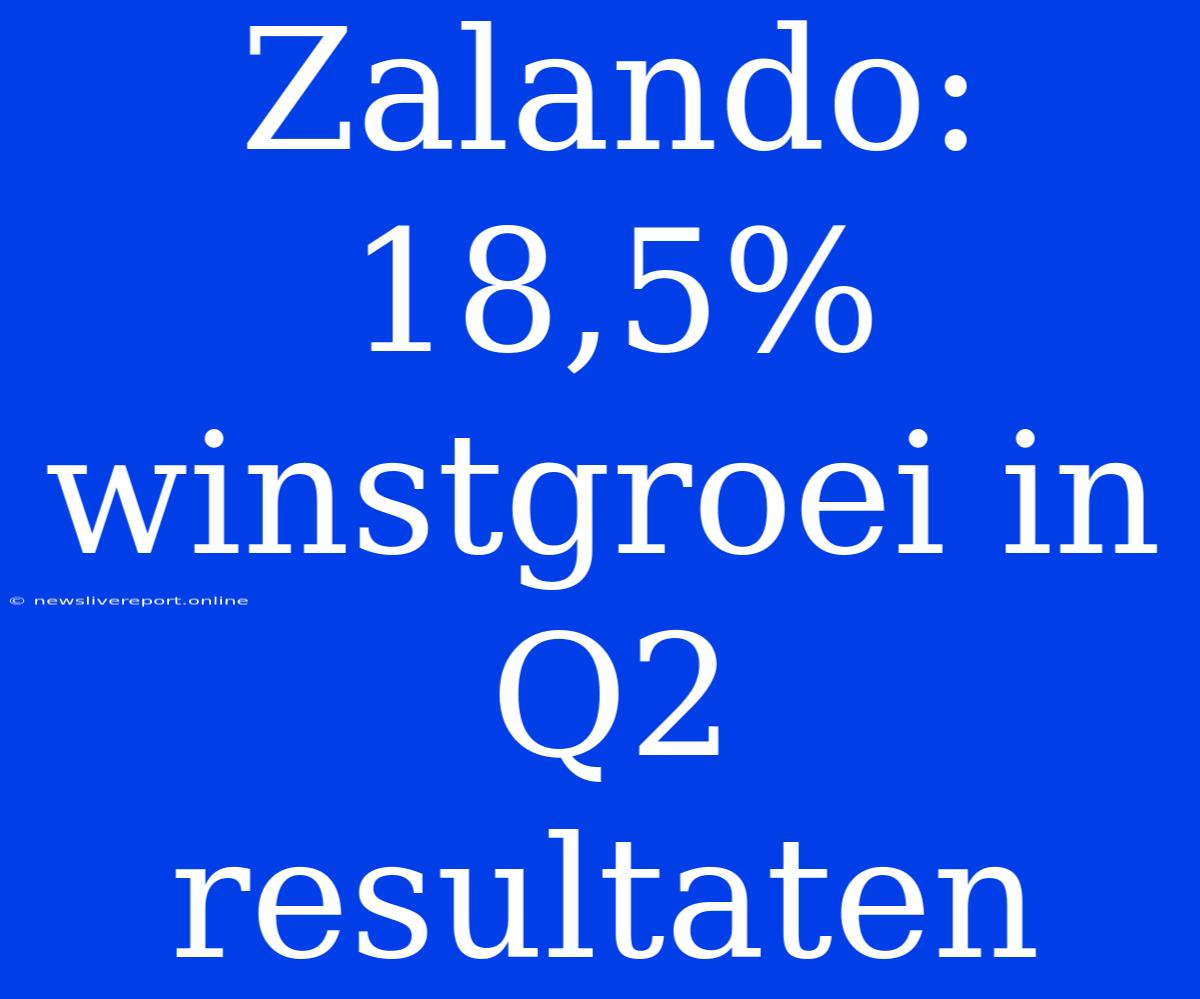 Zalando: 18,5% Winstgroei In Q2 Resultaten