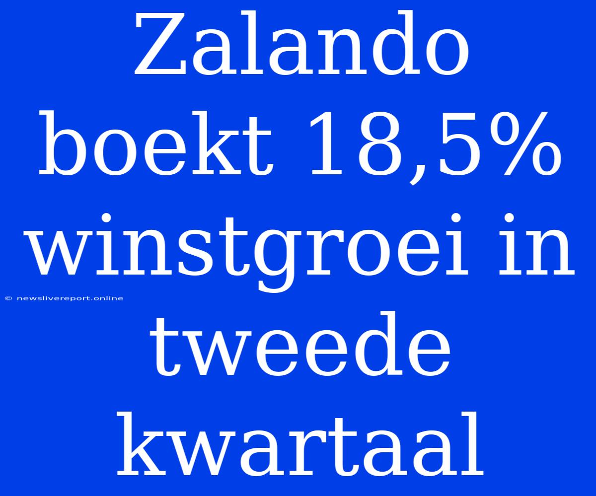 Zalando Boekt 18,5% Winstgroei In Tweede Kwartaal