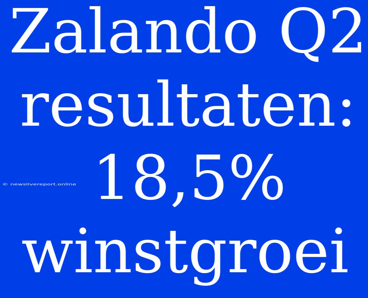 Zalando Q2 Resultaten: 18,5% Winstgroei