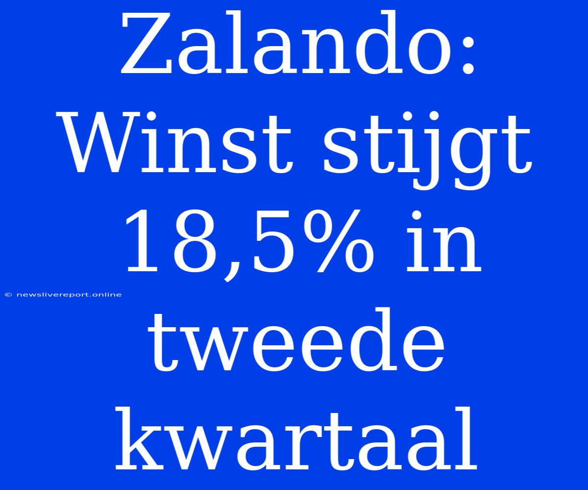 Zalando: Winst Stijgt 18,5% In Tweede Kwartaal