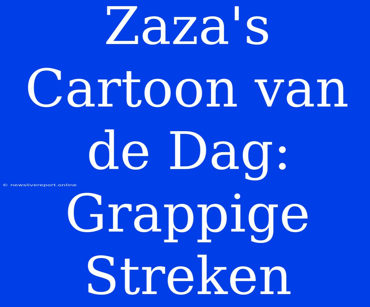 Zaza's Cartoon Van De Dag: Grappige Streken